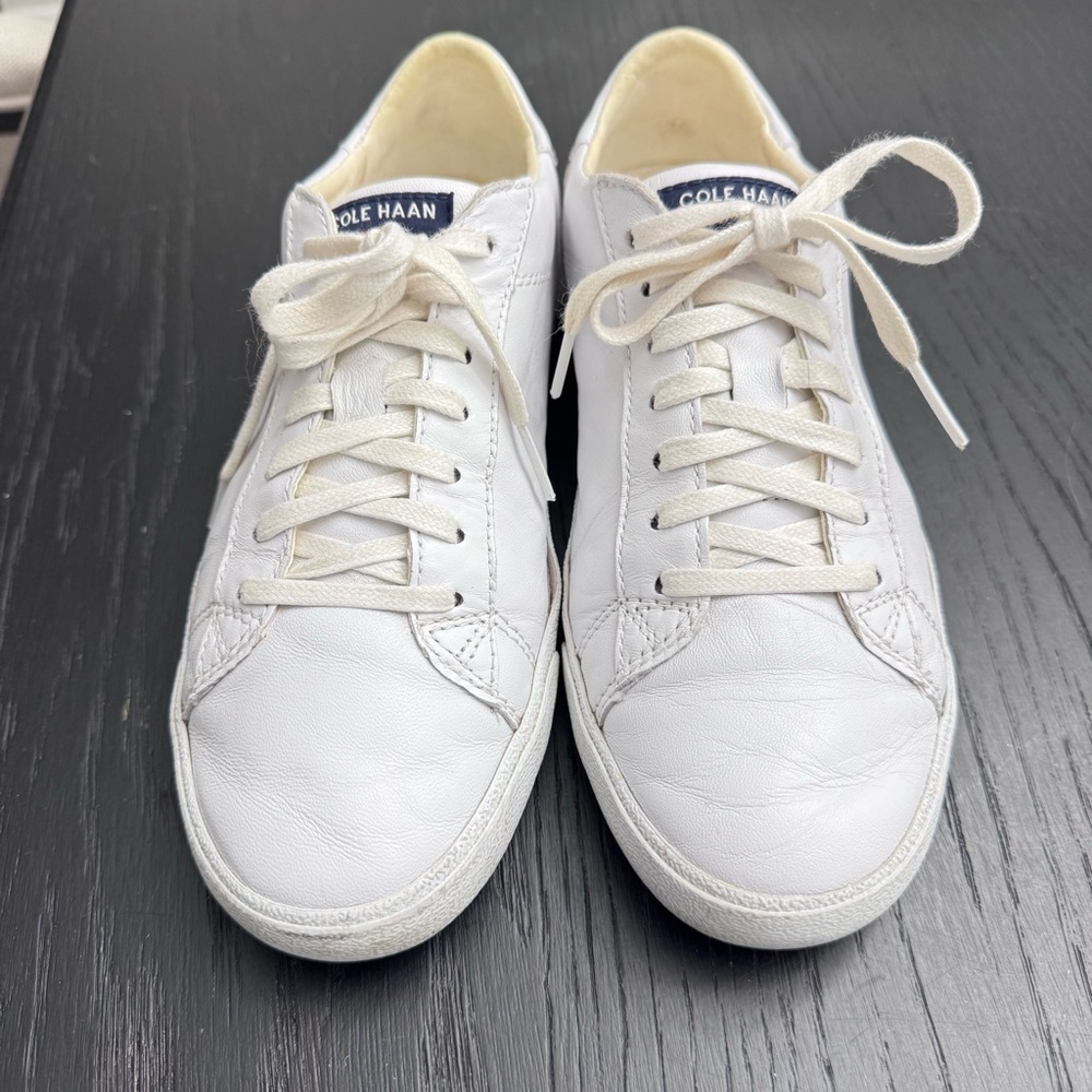 Cole Haan Crosscourt White Leather Sneakers Size 8B